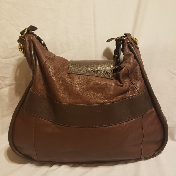 Carmen Steffens Brown Leather Hobo Shoulder Bag - Picture 2 of 15